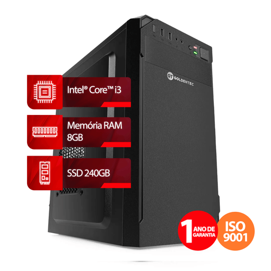 Computador Intel® Core™ i5 de 10º Geracao, RAM 8GB, SSD 240GB, Windows 11 PRO  Goldentec--1
